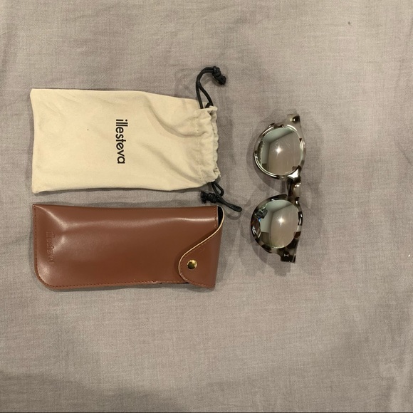 Illesteva Leonard mirrored tortoise Sunglasses - Picture 14 of 16